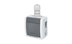 ATLAS IP65 Zásuvka 2P+PE s vývodkou M20, na povrch, šedá
