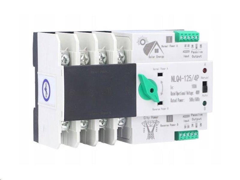 Automatický přepínač sítí - napájení 4P 400V 125A - NLQ4-125/4P pro FVE Automatický přepínač sítí - napájení 4P 400V 125A - NLQ4-125/4P pro FVE