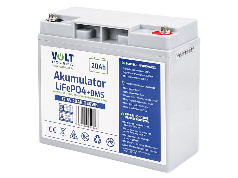 Baterie LiFePO4 12,8V 20Ah VOLT + bezúdržbový systém BMS Baterie LiFePO4 12,8V 20Ah VOLT + bezúdržbový systém BMS
