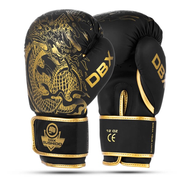Boxerské rukavice DBX BUSHIDO Gold Dragon 8 oz Boxerské rukavice DBX BUSHIDO Gold Dragon 8 oz