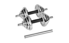 Činky chromované nastavitelné 20kg, REBEL ACTIVE RBA-2326-20