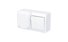 GALATEA IP44 Přepínač střídavý č.6+zásuvka 2P+PE (bílá)