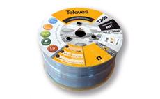 Kabel koaxiální Televes 213002 Cu / 250m / 6,9 mm / šedý / LSHF bezhalogenový / ClassA