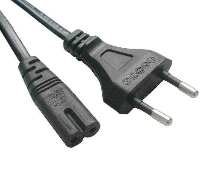 Kabel síťový napájecí 230V EU 2PIN, délka 1,8m Kabel síťový napájecí 230V EU 2PIN, délka 1,8m