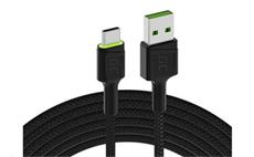  Kabel USB - USB-C Green Cell Ray 120 cm, LED podsvícení, QC3.0