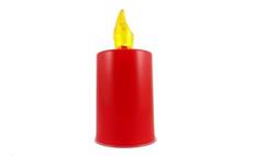 LED hřbitovní svíčka červená žlutý plamen LUX BC 171