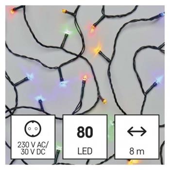 LED vánoční řetěz, 8 m, venkovní i vnitřní, multicolor, časovač LED vánoční řetěz, 8 m, venkovní i vnitřní, multicolor, časovač