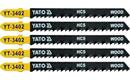 List pilový do přímočaré pily 100 mm na dřevo TPI8 5 ks YT-3402