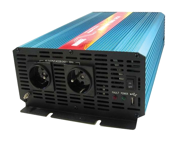 Měnič napětí Carspa P2000 24V/230V 2000W USB, čistá sinusovka Měnič napětí Carspa P2000 24V/230V 2000W USB, čistá sinusovka