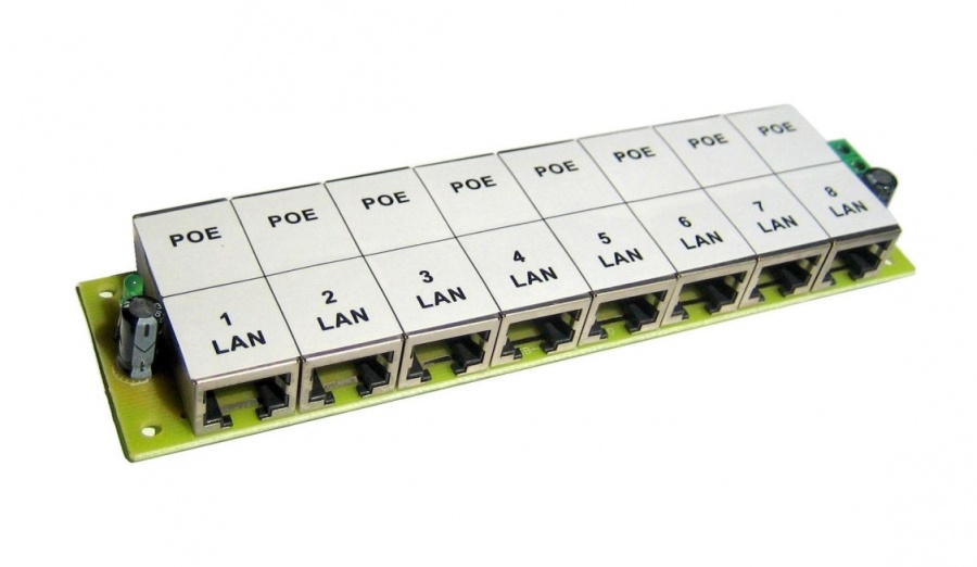 MHPower POE-PAN8-S pasivní POE panel, 8 portů, svorkovnice, bez krytu MHPower POE-PAN8-S pasivní POE panel, 8 portů, svorkovnice, bez krytu