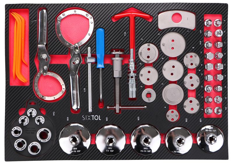 Modul s nářadím do dílenského vozíku MECHANIC TOOL TRAY 10, 52ks SIXTOL Modul s nářadím do dílenského vozíku MECHANIC TOOL TRAY 10, 52ks SIXTOL