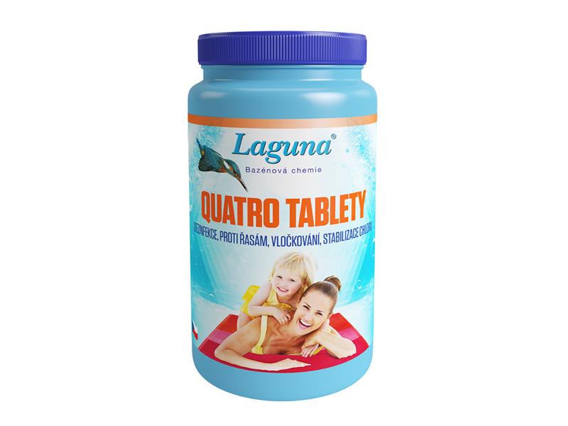 Multifunkční tablety pro chlorovou dezinfekci bazénové vody LAGUNA 4v1 Quatro 10kg Multifunkční tablety pro chlorovou dezinfekci bazénové vody LAGUNA 4v1 Quatro 10kg