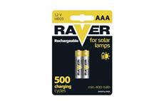 Nabíjecí baterie Raver 400mAh HR03 (AAA), 2ks  --CENA BLISTR-