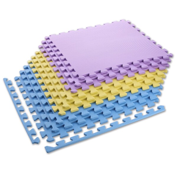 Ochranná puzzle podložka ONE Fitness MP10 žlutá-modrá-fialová Ochranná puzzle podložka ONE Fitness MP10 žlutá-modrá-fialová