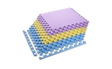 Ochranná puzzle podložka ONE Fitness MP10 žlutá-modrá-fialová