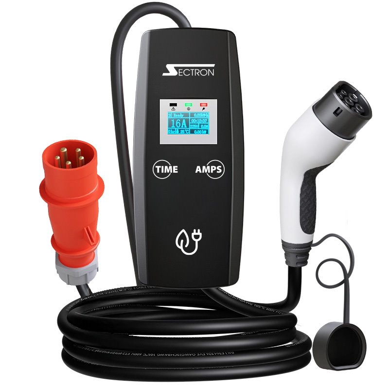 Přenosná nabíječka SECTRON BASIC 5m /16A, 400V, CEE 5pin - Type 2/ Přenosná nabíječka SECTRON BASIC 5m /16A, 400V, CEE 5pin - Type 2/