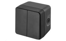 Přepínač EMOS D730423 Cyklone přepínač dvojitý střídavý č. 6+6, IP55