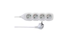 Prodlužovací kabel EMOS P0411 / 1,5 m / 4 zásuvky / bílý / PVC / 1 mm2