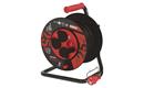 Prodlužovací kabel EMOS P084253  PROFI na bubnu 25 m / 4 zás. / černý / guma-neopren / 230V / 2,5 mm2