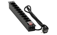 Prodlužovací přívod do Racku (19" RACK, 1U, AC 230V, vypínač, 9 zásuvek schuko, kabel 1,8m)