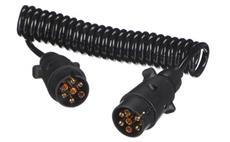 Propojovací spirálový kabel zástrčky tažného zařízení TRAILER CABLE 3, 7-7pin, 3m SIXTOL