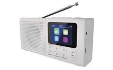 Rádio EMOS P-600W /E0091/ bílé, DAB+/FM, 3 W, Bluetooth, USB vstup