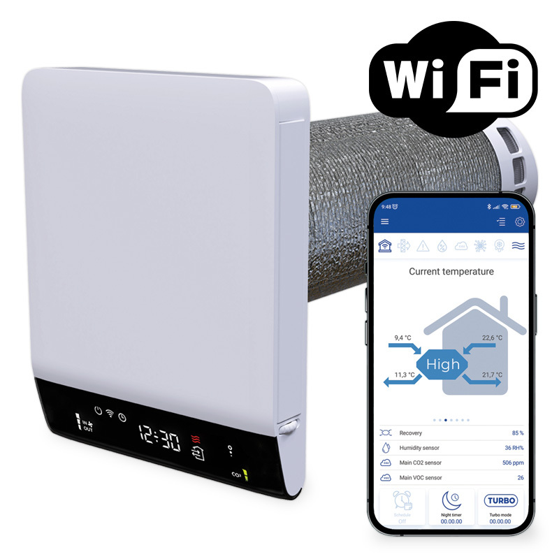Rekuperační jednotka Vents Breezy 160-E Wi-Fi Rekuperační jednotka Vents Breezy 160-E Wi-Fi