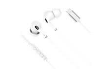 Sluchátka Kruger&Matz C1 s mikrofonem, USB-C, bílá