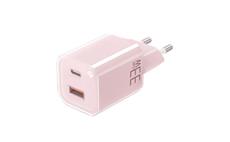 Solight DC75P 33W GaN fast charge USB-A + USB-C růžový