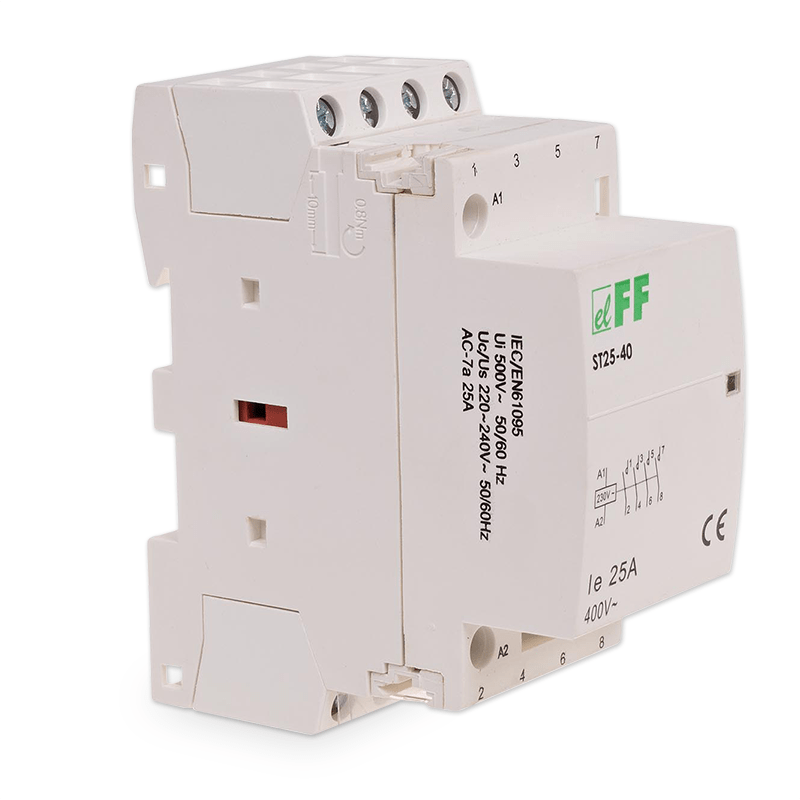 Stykač F&F ST25-40 3F 25A, 4xNO, 230V, na DIN lištu Stykač F&F ST25-40 3F 25A, 4xNO, 230V, na DIN lištu