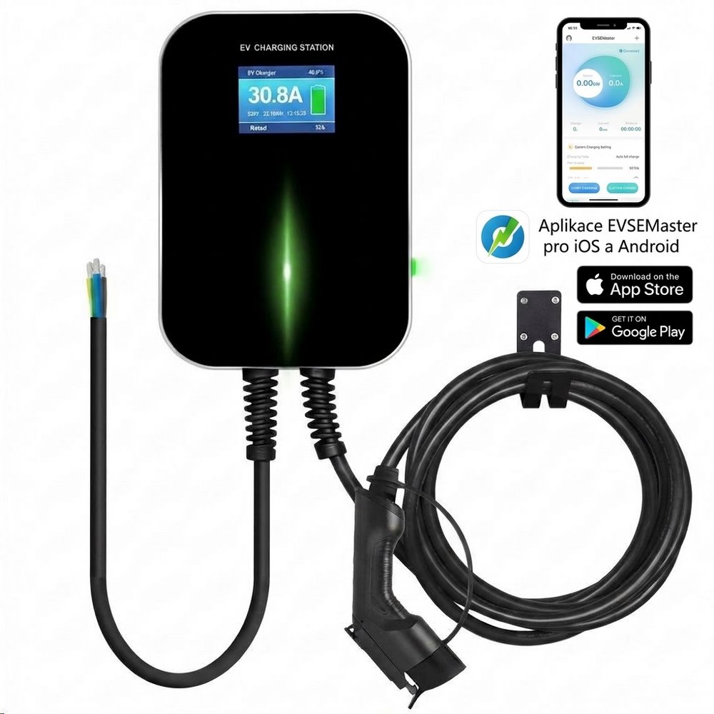 Wallbox BESEN BS20-BC-11KW-APP, Typ 2, 6 m kabel, 400V, 16A, aplikace (BT/Wi-Fi) Wallbox BESEN BS20-BC-11KW-APP, Typ 2, 6 m kabel, 400V, 16A, aplikace (BT/Wi-Fi)