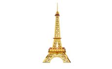 Woodcraft Dřevěné 3D puzzle Eiffelova věž žlutá 