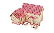 Woodcraft Dřevěné 3D puzzle Fialový dům 