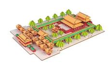 Woodcraft Dřevěné 3D puzzle Konfuciův chrám 