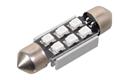 Žárovka 6 SMD LED 12V suf. SV8.5 38mm s rezistorem CAN-BUS modrá