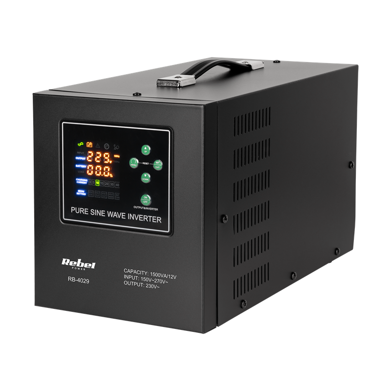 Zdroj záložní Rebel POWER-1500-LFP4 RB-4029 1050W 12V Zdroj záložní Rebel POWER-1500-LFP4 RB-4029 1050W 12V